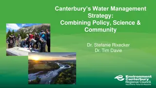 Canterbury's Water Management Strategy: Policy, Science & Community Collaboration