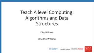 Algorithms, Data Structures, and Programming in Computing