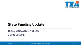 State Funding Update by Texas Education Agency - October 2017