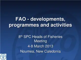 Recent Developments and Programmes in Fisheries by FAO