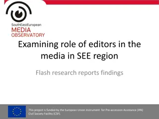 Role of Editors in Media in South East Europe: Research Findings