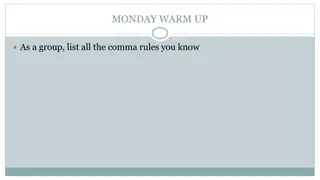 Mastering Comma Usage: Rules and Practice Activities