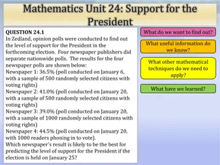 Predicting Support for the President: Newspaper Poll Comparison