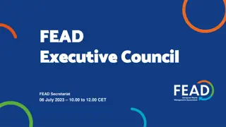 FEAD Executive Council Meeting Agenda and Updates