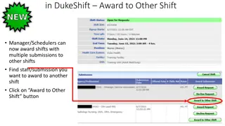 Efficient Shift Award Management in DukeShift System