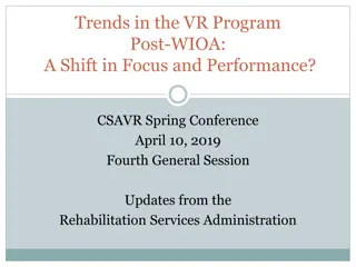 Trends in VR Program Post-WIOA: Shift in Focus & Performance - CSAVR Conference Updates