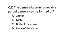 Comprehensive Removable Partial Denture Base Information