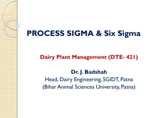 Process Sigma and Six Sigma in Dairy Plant Management