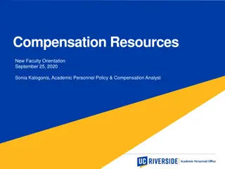 Academic Personnel Resources for Faculty Compensation and Support