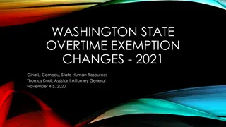 Washington State Overtime Exemption Changes 2021 Overview