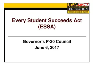 Overview of Every Student Succeeds Act (ESSA) Implementation in Maryland