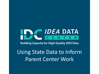 Informing Parent Center Work with State Data