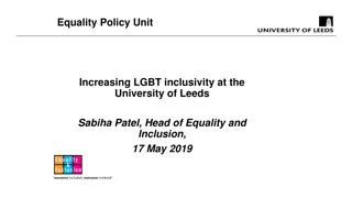 Advancing LGBT Inclusivity at the University of Leeds