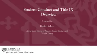 Student Code of Conduct and Title IX Overview