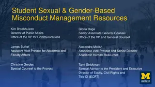 Management of Student Sexual Misconduct Cases: Addressing Challenges and Navigating Solutions