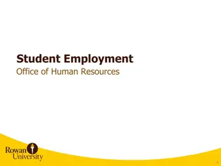 Student Employment Office of Human Resources Overview