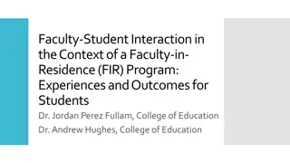 Enhancing Student Experiences Through Faculty-in-Residence Programs