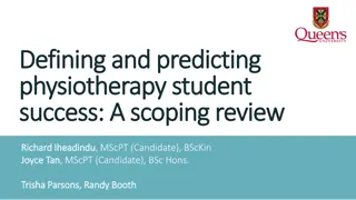 Predicting Physiotherapy Student Success: A Scoping Review