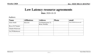 Low Latency Resource Agreements in IEEE 802.11-20 for Better Channel Access