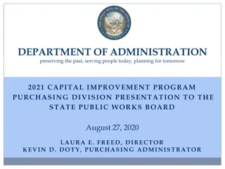 The Department of Administration Capital Improvement Program Presentation