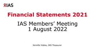 Summary of 2021 Financial Statements for IAS Members Meeting