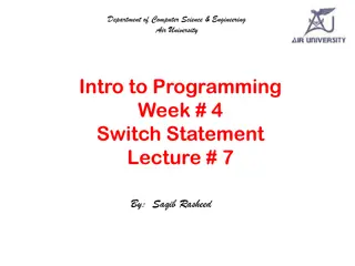 Introduction to Switch Statements in Programming