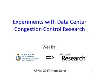 Experiments with Data Center Congestion Control Research