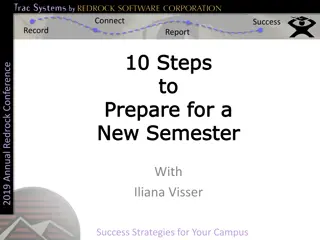 Steps to Prepare for a New Semester - Redrock Conference 2019 Success Strategies