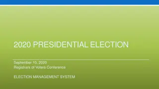 Comprehensive Guidelines for 2020 Presidential Election Management