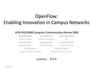 Innovation in Campus Networks Through OpenFlow Technology