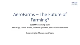 LUSEM Consulting: AeroFarms Future of Farming Strategy