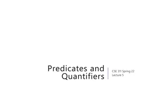 Boolean Algebra: Predicates and Quantifiers in CSE 311 Spring '22 Lecture 5