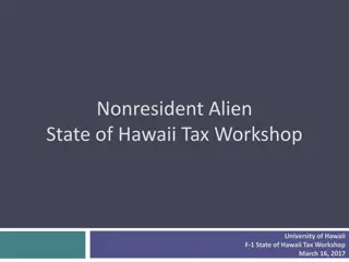 Understanding Hawaii State Tax Workshop for Nonresident Aliens