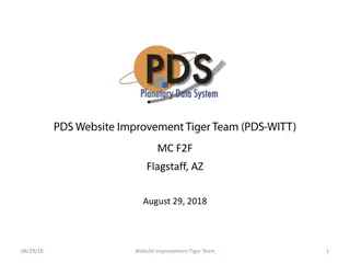 Website Improvement Tiger Team Progress Summary