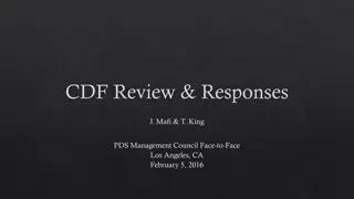 CDF Review Responses and Timeline Analysis