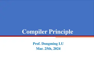 Overview of Compiler Principle - Prof. Dongming LU