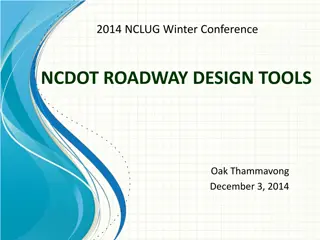 NCDOT Roadway Design Tools Overview