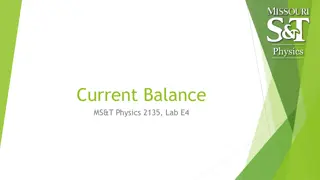 Understanding Current Balance Experiment in Physics Lab