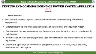 Electrical Equipment Testing and Commissioning Course at Bapuji Institute