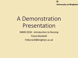 Introduction to Nursing: A Demonstration Presentation and Session Plan