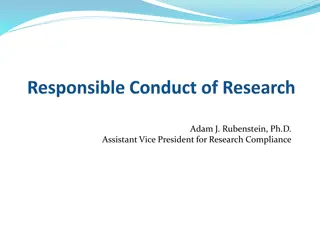 Responsible Conduct of Research (RCR) Training Requirements and Compliance