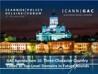 Current Policy Issues Regarding Three-Character Country Codes as Top-Level Domains