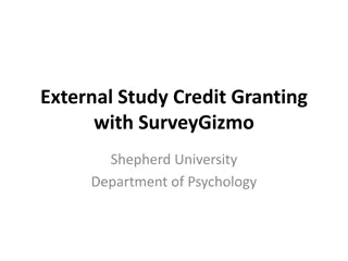 Setting up External Study Credit Granting with SurveyGizmo at Shepherd University