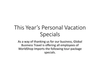 Global Business Travel Employee Vacation Specials