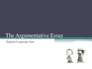 Argumentative Essays in English Language Arts