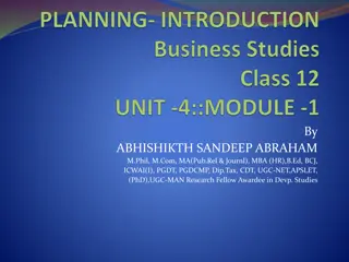 Comprehensive Overview of Planning in Business Management