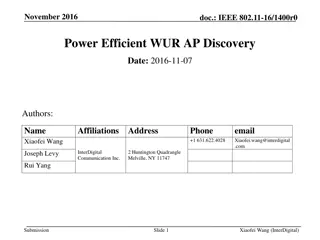 Power-Efficient WUR AP Discovery in IEEE 802.11