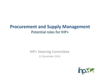 Enhancing Procurement and Supply Management for Improved Health Services Delivery