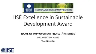 IISE Excellence in Sustainable Development Award - Impact on UN SDGs