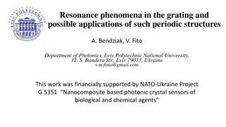 Resonance Phenomena in Grating Structures and Applications